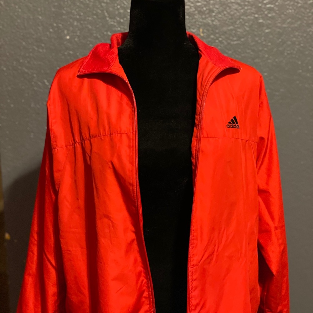 Red vintage adidas windbreaker